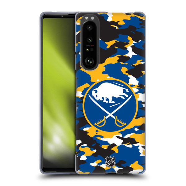 NHL Buffalo Sabres Camouflage Soft Gel Case for Sony Xperia 1 III