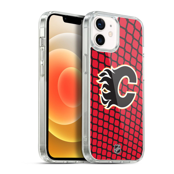 NHL Calgary Flames Net Pattern Soft Gel Case for Apple iPhone 12 / iPhone 12 Pro & MagSafe