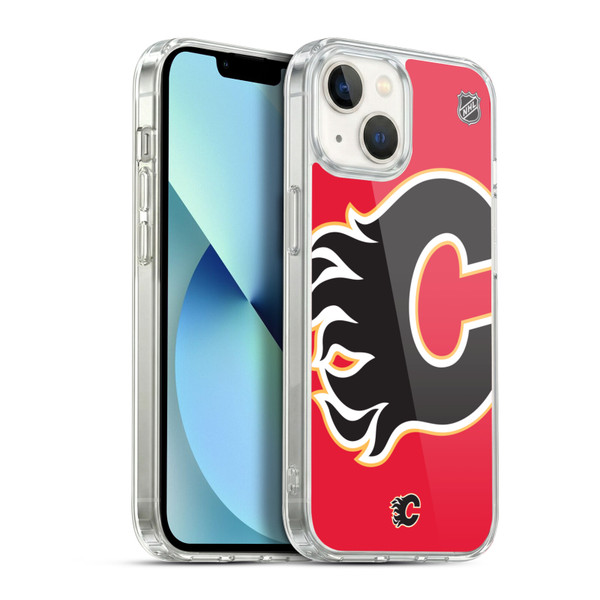 NHL Calgary Flames Oversized Soft Gel Case for Apple iPhone 13