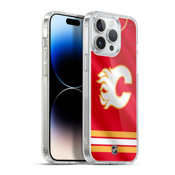 NHL Calgary Flames Jersey Soft Gel Case for Apple iPhone 13 Pro Max & MagSafe