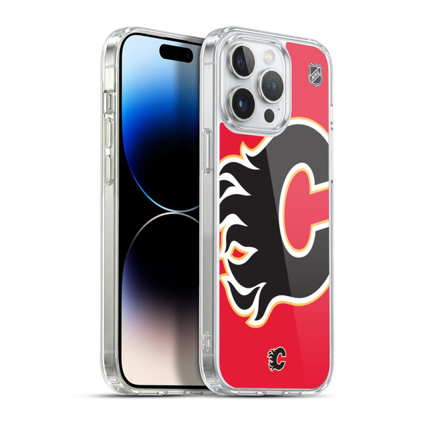 NHL Calgary Flames Oversized Soft Gel Case for Apple iPhone 13 Pro Max & MagSafe
