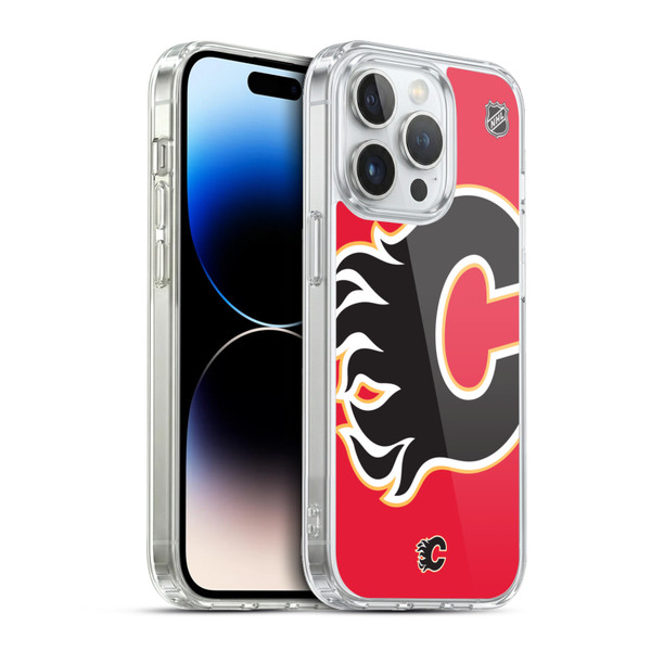 NHL Calgary Flames Oversized Soft Gel Case for Apple iPhone 13 Pro & MagSafe