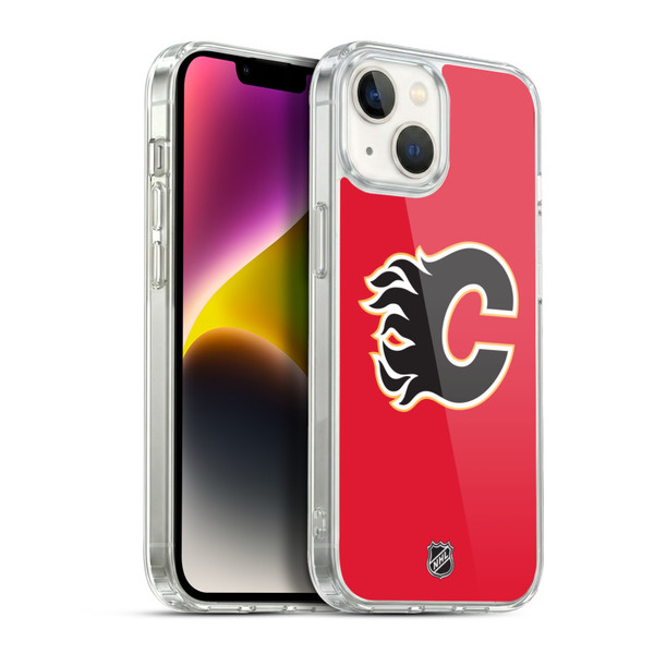 NHL Calgary Flames Plain Soft Gel Case for Apple iPhone 14