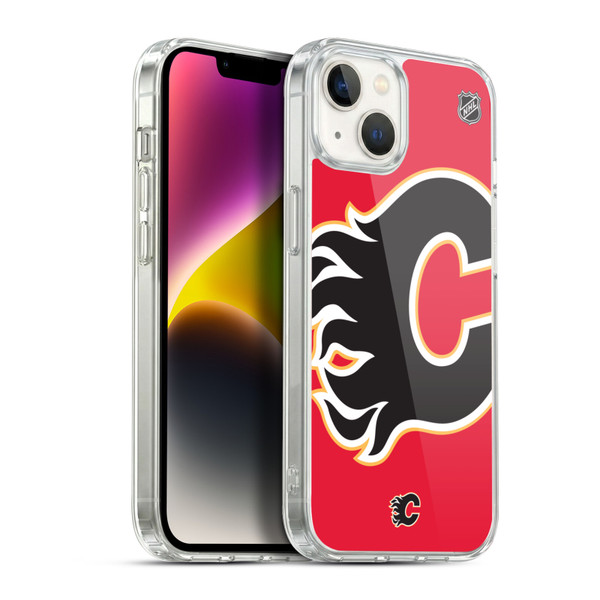 NHL Calgary Flames Oversized Soft Gel Case for Apple iPhone 14 Plus & MagSafe