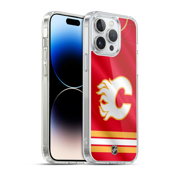 NHL Calgary Flames Jersey Soft Gel Case for Apple iPhone 14 Pro Max & MagSafe