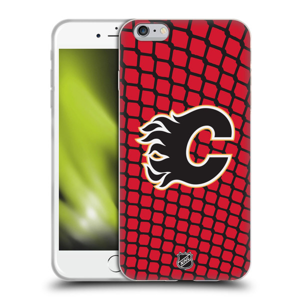 NHL Calgary Flames Net Pattern Soft Gel Case for Apple iPhone 6 Plus / iPhone 6s Plus