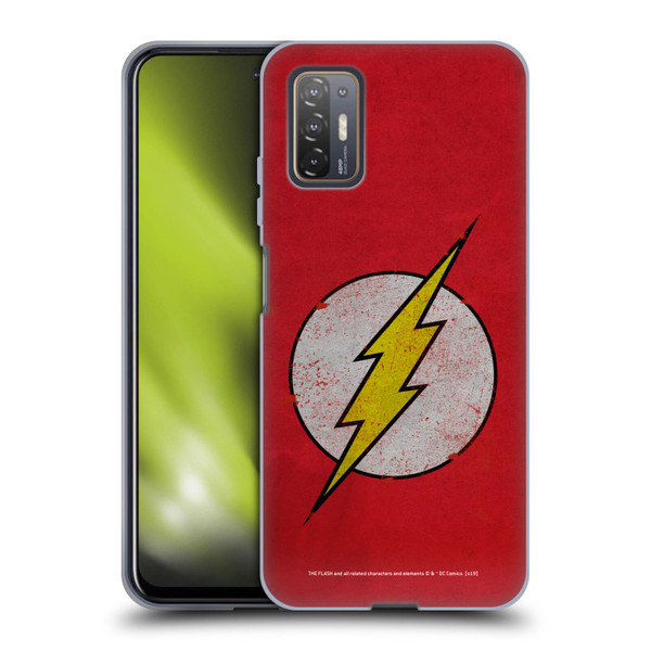 The Flash DC Comics Logo Distressed Look Soft Gel Case for HTC Desire 21 Pro 5G