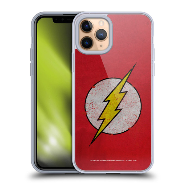 The Flash DC Comics Logo Distressed Look Soft Gel Case for Apple iPhone 11 Pro
