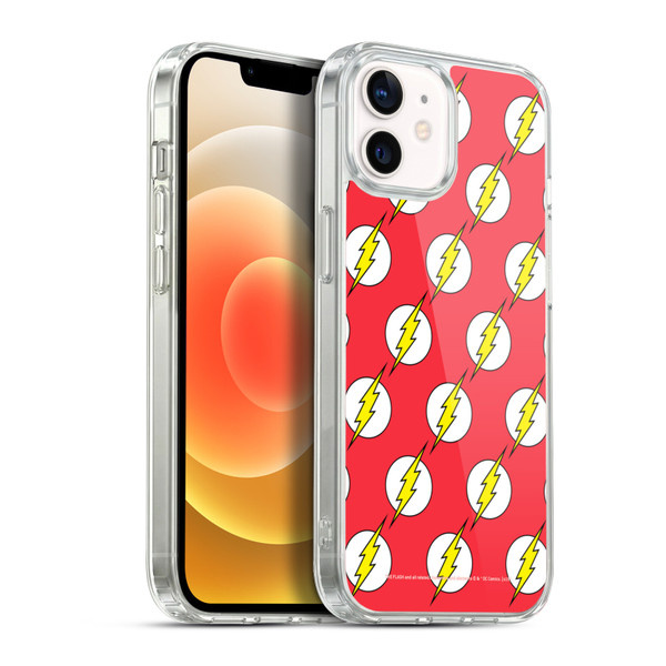 The Flash DC Comics Logo Pattern Soft Gel Case for Apple iPhone 12 / iPhone 12 Pro & MagSafe