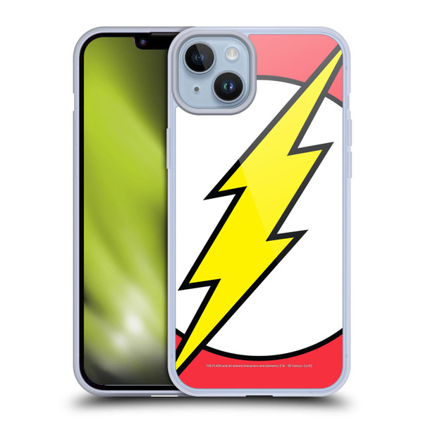 The Flash DC Comics Logo Oversized Soft Gel Case for Apple iPhone 14 Plus
