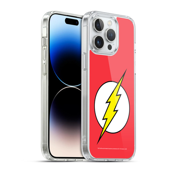 The Flash DC Comics Logo Plain Soft Gel Case for Apple iPhone 14 Pro Max & MagSafe