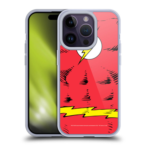The Flash DC Comics Logo Costume Soft Gel Case for Apple iPhone 14 Pro