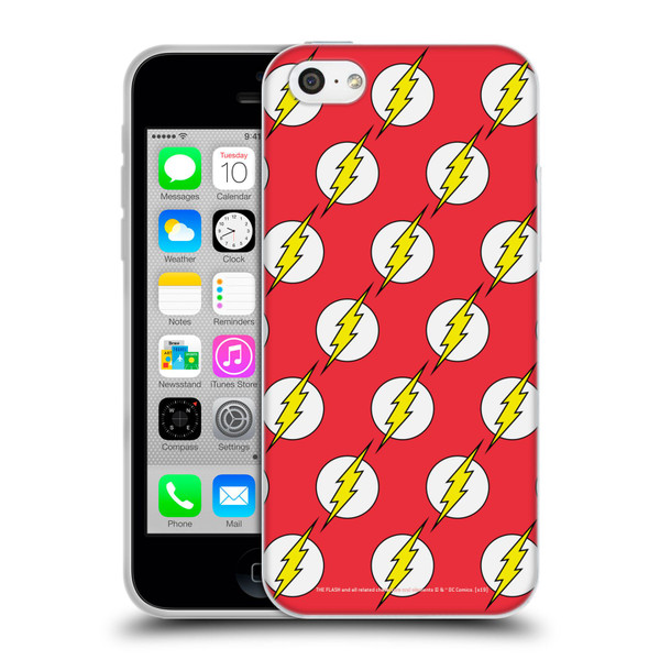 The Flash DC Comics Logo Pattern Soft Gel Case for Apple iPhone 5c