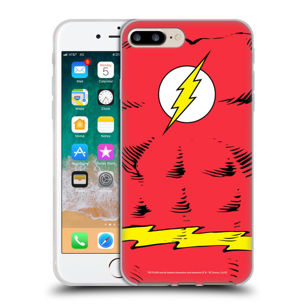 The Flash DC Comics Logo Costume Soft Gel Case for Apple iPhone 7 Plus / iPhone 8 Plus
