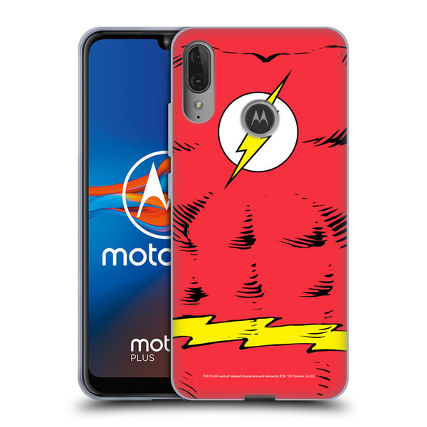 The Flash DC Comics Logo Costume Soft Gel Case for Motorola Moto E6 Plus