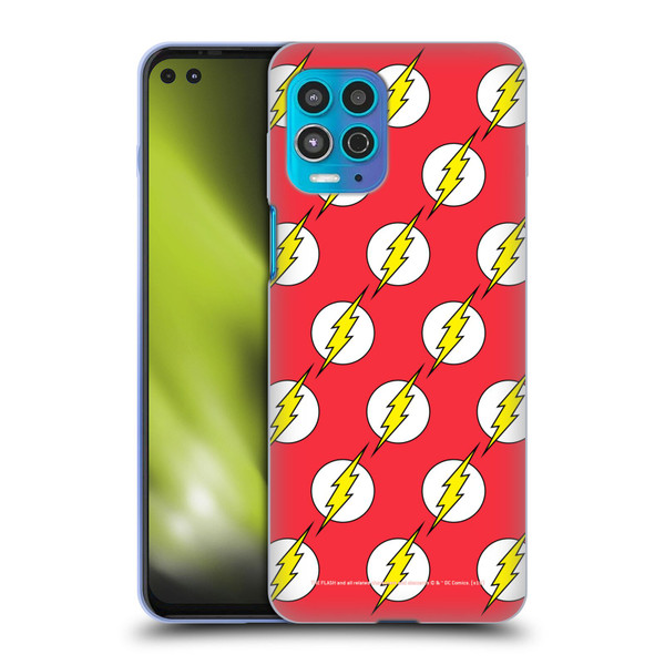 The Flash DC Comics Logo Pattern Soft Gel Case for Motorola Moto G100