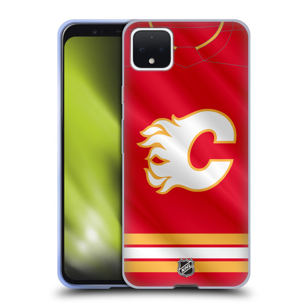 NHL Calgary Flames Jersey Soft Gel Case for Google Pixel 4 XL