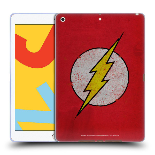The Flash DC Comics Logo Distressed Look Soft Gel Case for Apple iPad 10.2 2019/2020/2021