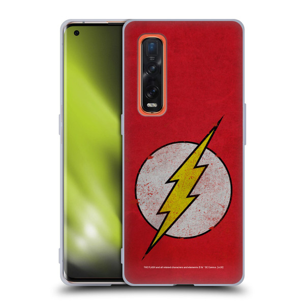 The Flash DC Comics Logo Distressed Look Soft Gel Case for OPPO Find X2 Pro 5G