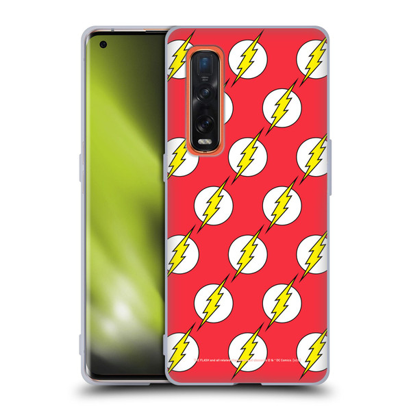 The Flash DC Comics Logo Pattern Soft Gel Case for OPPO Find X2 Pro 5G