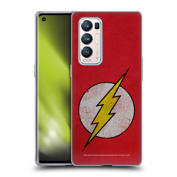 The Flash DC Comics Logo Distressed Look Soft Gel Case for OPPO Find X3 Neo / Reno5 Pro+ 5G