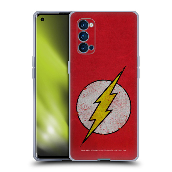 The Flash DC Comics Logo Distressed Look Soft Gel Case for OPPO Reno 4 Pro 5G