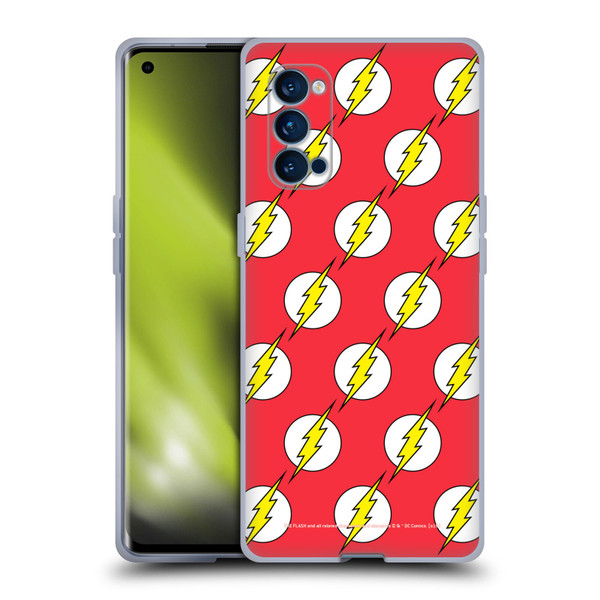 The Flash DC Comics Logo Pattern Soft Gel Case for OPPO Reno 4 Pro 5G