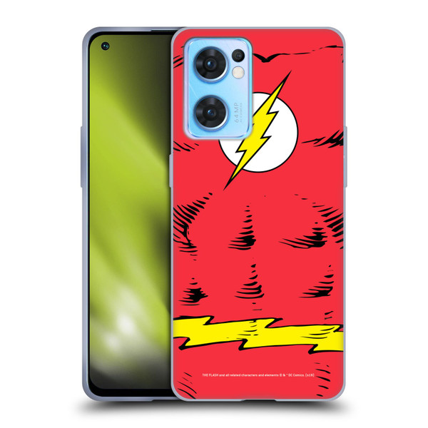 The Flash DC Comics Logo Costume Soft Gel Case for OPPO Reno7 5G / Find X5 Lite