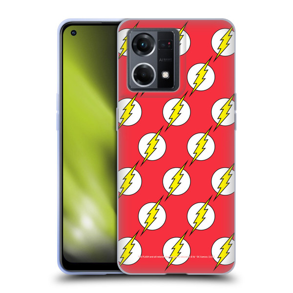 The Flash DC Comics Logo Pattern Soft Gel Case for OPPO Reno8 4G