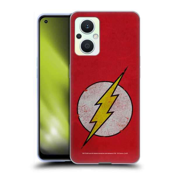 The Flash DC Comics Logo Distressed Look Soft Gel Case for OPPO Reno8 Lite
