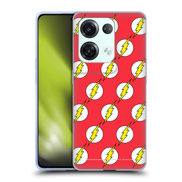 The Flash DC Comics Logo Pattern Soft Gel Case for OPPO Reno8 Pro