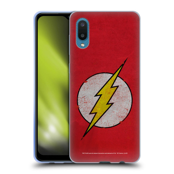 The Flash DC Comics Logo Distressed Look Soft Gel Case for Samsung Galaxy A02/M02 (2021)