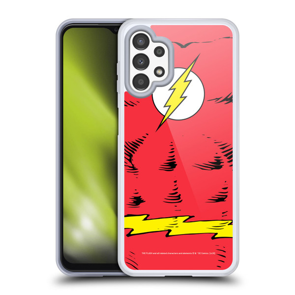 The Flash DC Comics Logo Costume Soft Gel Case for Samsung Galaxy A13 (2022)