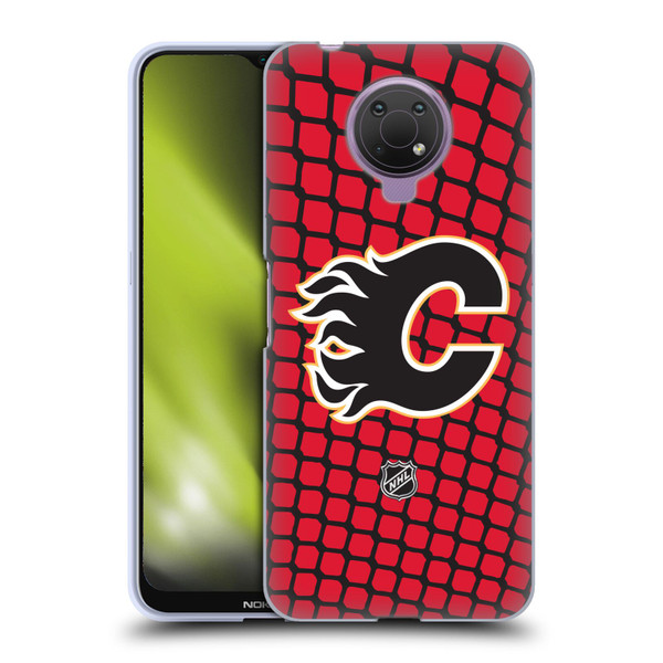 NHL Calgary Flames Net Pattern Soft Gel Case for Nokia G10