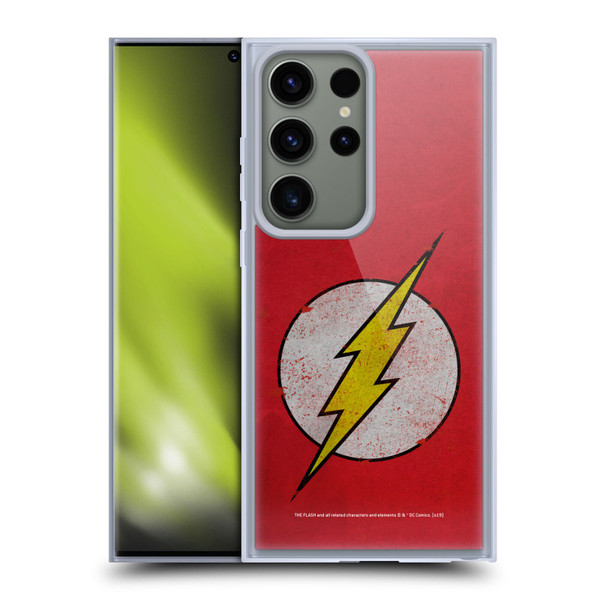 The Flash DC Comics Logo Distressed Look Soft Gel Case for Samsung Galaxy S23 Ultra 5G