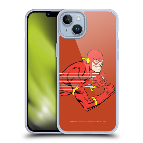 The Flash DC Comics Vintage Double Soft Gel Case for Apple iPhone 14 Plus