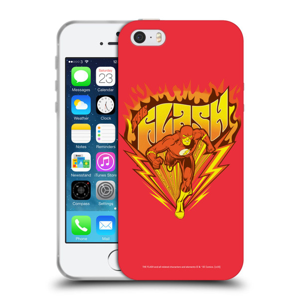 The Flash DC Comics Vintage Fastest Man Soft Gel Case for Apple iPhone 5 / 5s / iPhone SE 2016