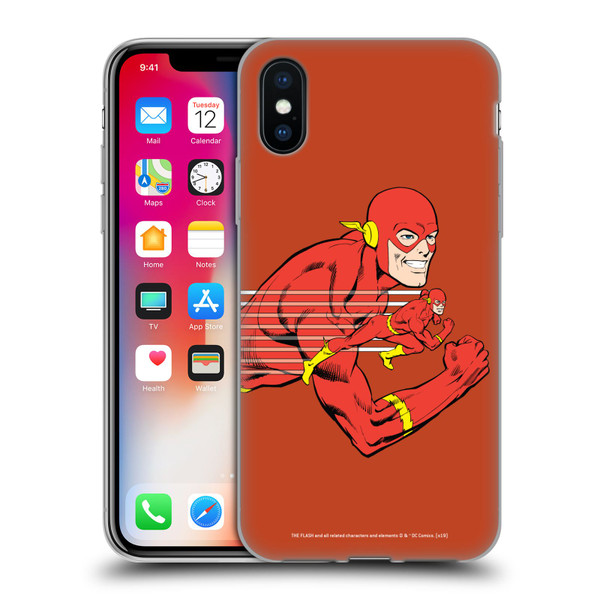 The Flash DC Comics Vintage Double Soft Gel Case for Apple iPhone X / iPhone XS