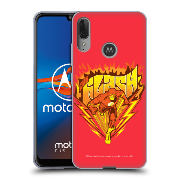 The Flash DC Comics Vintage Fastest Man Soft Gel Case for Motorola Moto E6 Plus