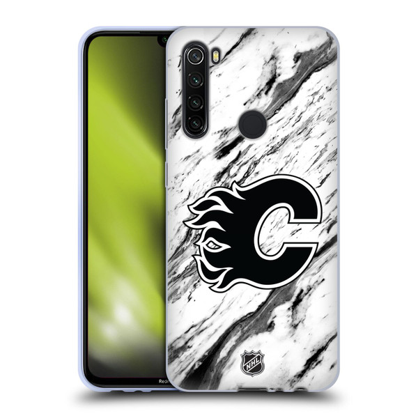 NHL Calgary Flames Marble Soft Gel Case for Xiaomi Redmi Note 8T