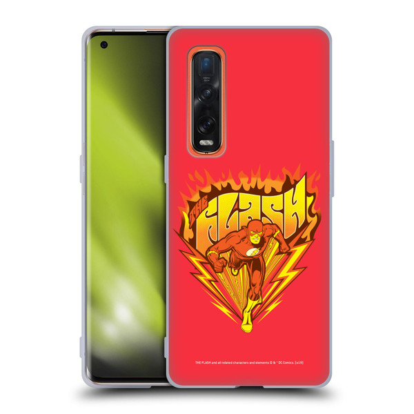 The Flash DC Comics Vintage Fastest Man Soft Gel Case for OPPO Find X2 Pro 5G
