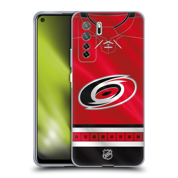 NHL Carolina Hurricanes Jersey Soft Gel Case for Huawei Nova 7 SE/P40 Lite 5G