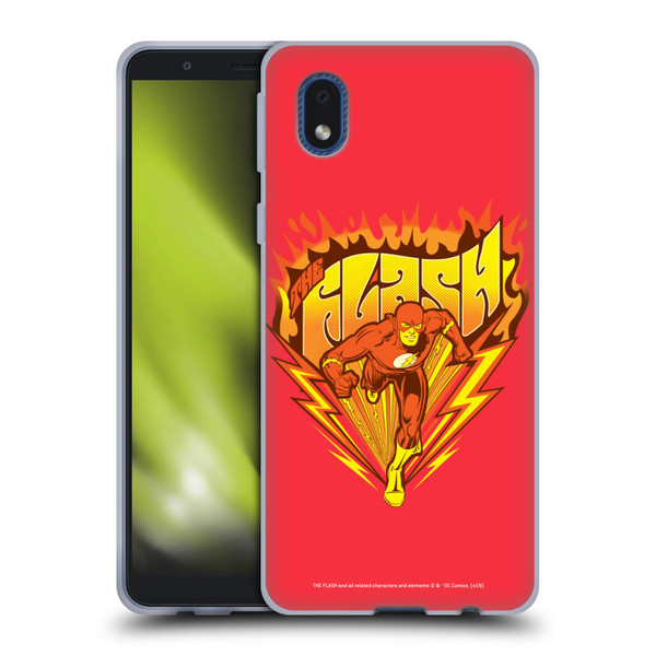 The Flash DC Comics Vintage Fastest Man Soft Gel Case for Samsung Galaxy A01 Core (2020)