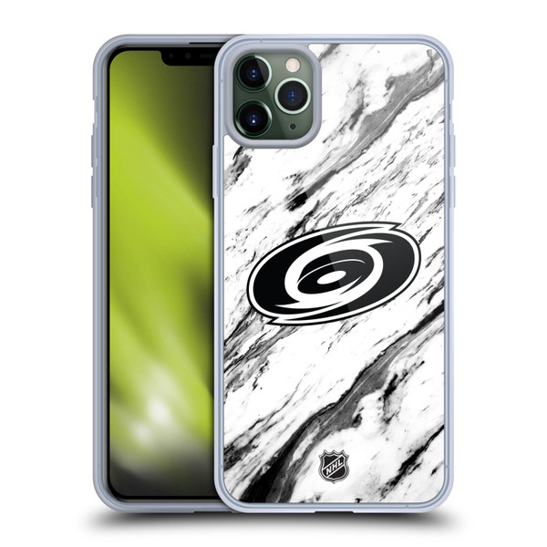 NHL Carolina Hurricanes Marble Soft Gel Case for Apple iPhone 11 Pro Max