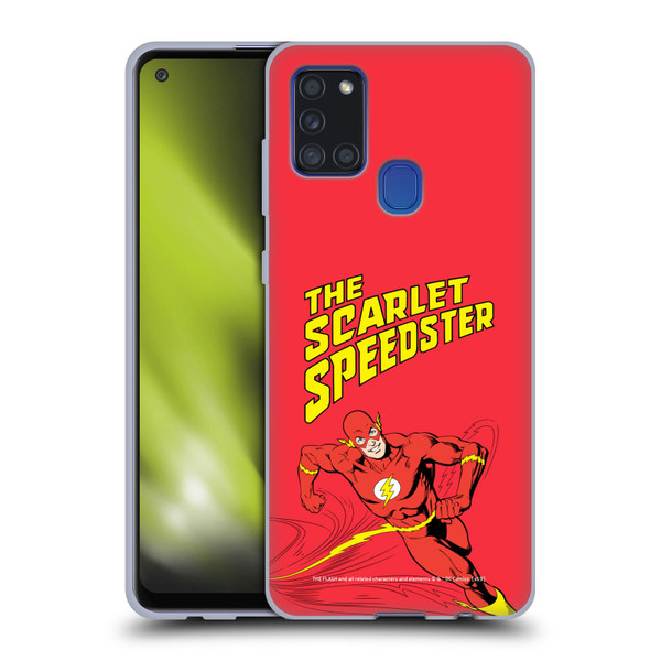 The Flash DC Comics Vintage Scarlet Speedster Soft Gel Case for Samsung Galaxy A21s (2020)