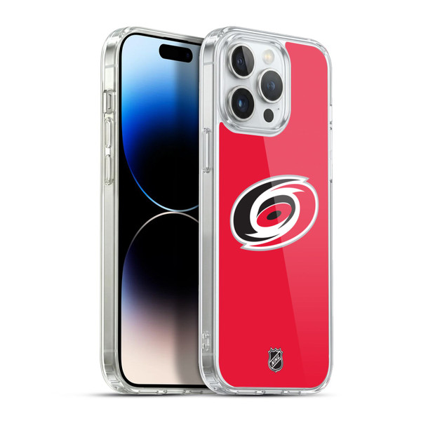 NHL Carolina Hurricanes Plain Soft Gel Case for Apple iPhone 13 Pro Max