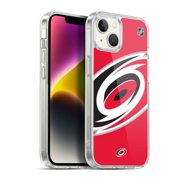 NHL Carolina Hurricanes Oversized Soft Gel Case for Apple iPhone 14 Plus