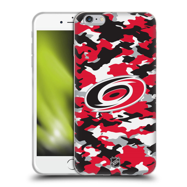 NHL Carolina Hurricanes Camouflage Soft Gel Case for Apple iPhone 6 Plus / iPhone 6s Plus