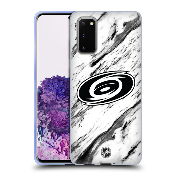 NHL Carolina Hurricanes Marble Soft Gel Case for Samsung Galaxy S20 / S20 5G