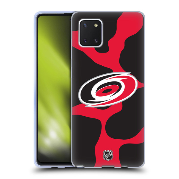 NHL Carolina Hurricanes Cow Pattern Soft Gel Case for Samsung Galaxy Note10 Lite